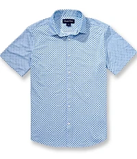 Mizzen+Main Halyard Circle Dash Print Short Sleeve Woven Shirt