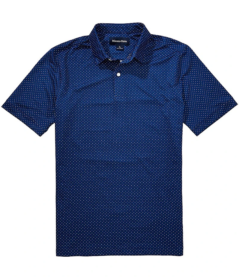 Mizzen+Main Halyard Dot Print Short Sleeve Performance Polo Shirt
