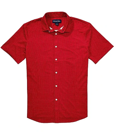 Mizzen+Main Halyard Dot Print Short Sleeve Woven Shirt