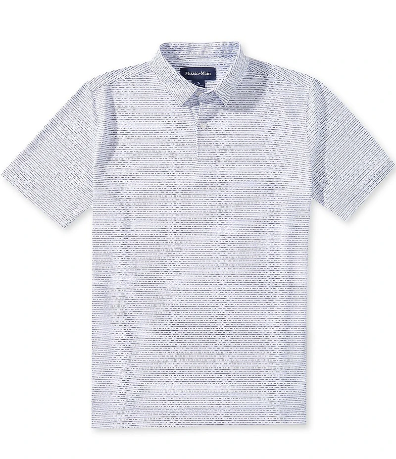 Mizzen+Main Halyard Dot Stripe Short Sleeve Polo Shirt