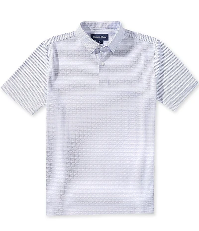 Mizzen+Main Halyard Dot Stripe Short Sleeve Polo Shirt