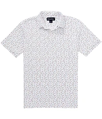 Mizzen+Main Halyard Scattered Dash Print Short Sleeve Performance Polo Shirt