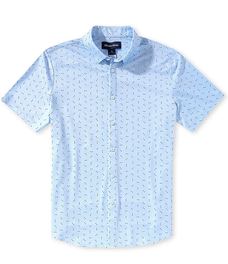 Mizzen+Main Halyard Split Floral Print Short Sleeve Shirt