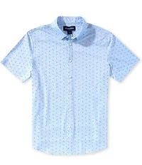 Mizzen+Main Halyard Split Floral Print Short Sleeve Shirt