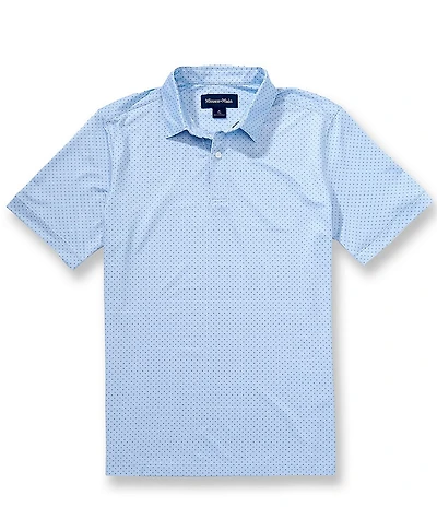 Mizzen+Main Halyard Tonal Dot Print Short Sleeve Polo Shirt