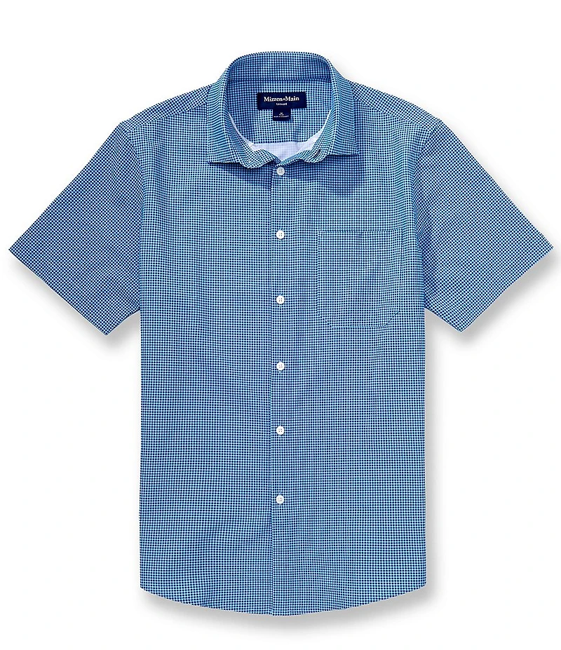 Mizzen+Main Leeward Circle Print Short Sleeve Woven Shirt