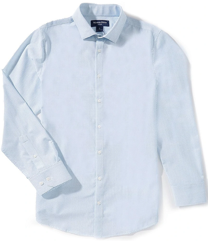 Mizzen+Main Leeward Diamond Print Long Sleeve Woven Shirt
