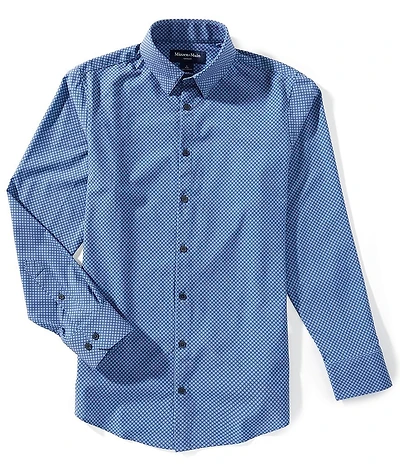 Mizzen+Main Leeward Double Diamond Print Long Sleeve Woven Shirt