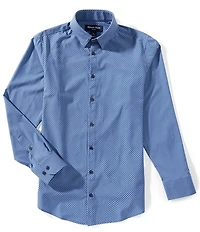 Mizzen+Main Leeward Double Diamond Print Long Sleeve Woven Shirt