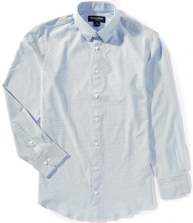 Mizzen+Main Leeward Plaid Long Sleeve Woven Dress Shirt