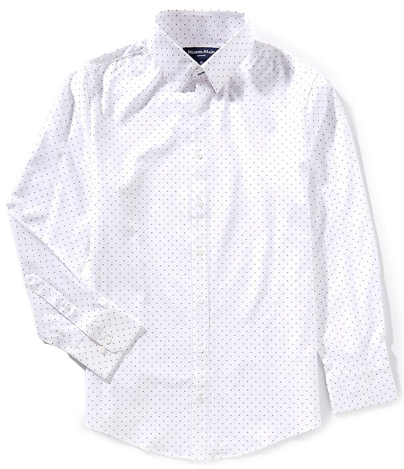 Mizzen+Main Leeward Stacked Geo Print Performance Stretch Long-Sleeve Woven Shirt