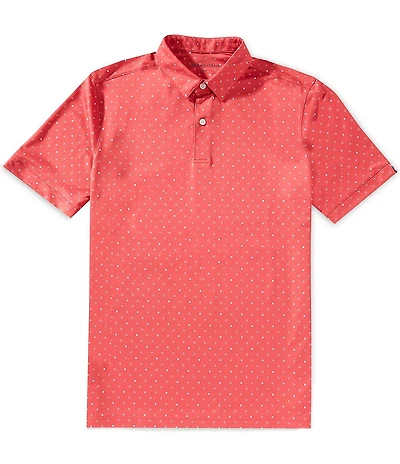 Mizzen+Main Performance Stretch Halyard Dot Print Short Sleeve Polo Shirt
