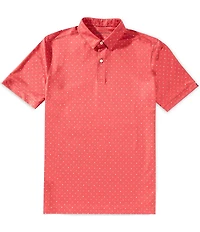 Mizzen+Main Performance Stretch Halyard Dot Print Short Sleeve Polo Shirt