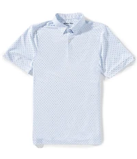 Mizzen+Main Performance Stretch Halyard Triangle Shadow Print Short Sleeve Polo Shirt