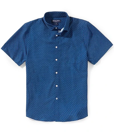 Mizzen+Main Performance Stretch Leeward Medallion Print Short Sleeve Woven Shirt