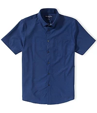 Mizzen+Main Performance Stretch Leeward Micro Gem Print Short Sleeve Woven Shirt