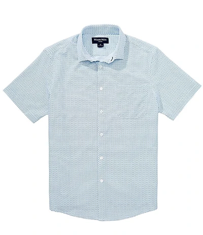 Mizzen+Main Performance Stretch Leeward Multi Diamond Print Short Sleeve Woven Shirt