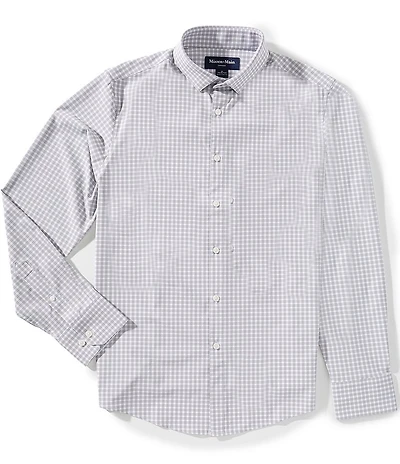 Mizzen+Main Performance Stretch Leeward No Tuck Check Long Sleeve Woven Shirt