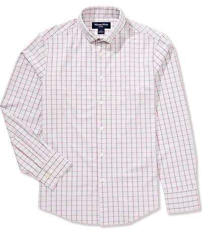 Mizzen+Main Performance Stretch Leeward No Tuck Hampton Plaid Long Sleeve Woven Shirt