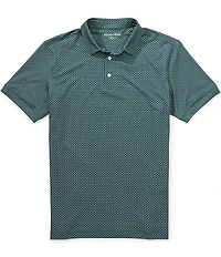 Mizzen+Main Performance Stretch Versa Circle Texture Print Short Sleeve Polo Shirt