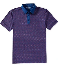 Mizzen+Main Performance Stretch Versa Floral Print Short Sleeve Polo Shirt