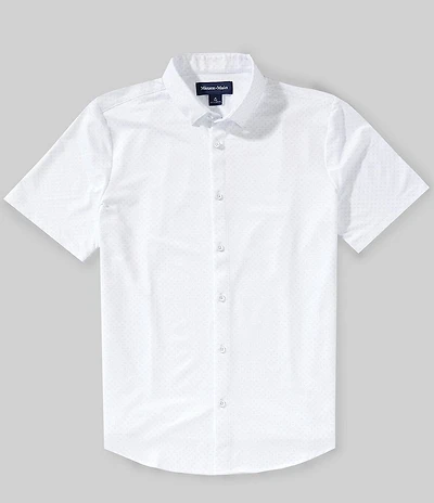 Mizzen+Main Petal Hatch Print Short Sleeve Woven Shirt