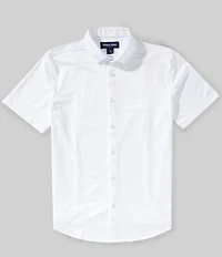Mizzen+Main Petal Hatch Print Short Sleeve Woven Shirt