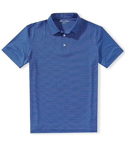 Mizzen+Main Versa Diagonal Dot Print Short Sleeve Polo Shirt