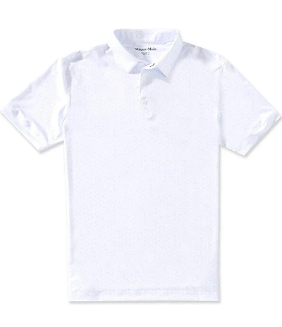 Mizzen+Main Versa Dimple Geo Print Short Sleeve Polo Shirt