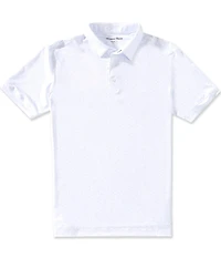 Mizzen+Main Versa Dimple Geo Print Short Sleeve Polo Shirt