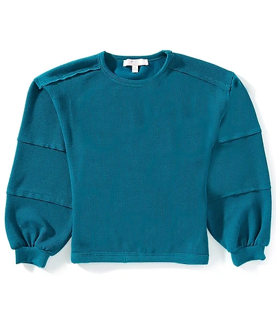 Moa Moa Big Girls Long Sleeve Hi-Low Sweatshirt