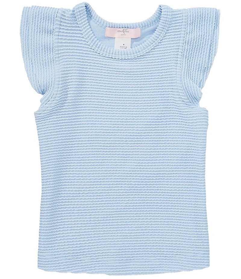 Moa Moa Little Girls Flutter Sleeve Top