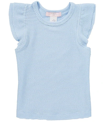 Moa Moa Little Girls Flutter Sleeve Top