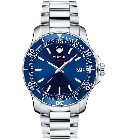 Movado Men's Series 800 Quartz Automatic Stainless Steel Bracelet Watch