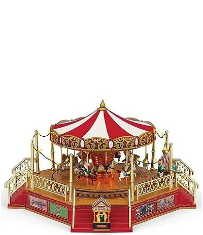 Mr. Christmas 90th Anniversary Collection Animated and Musical World's Fair Boardwalk Carousel