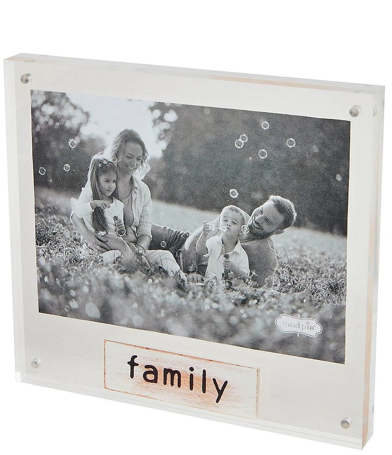Mud Pie Acrylic Family Plaque Frame - 4x6
