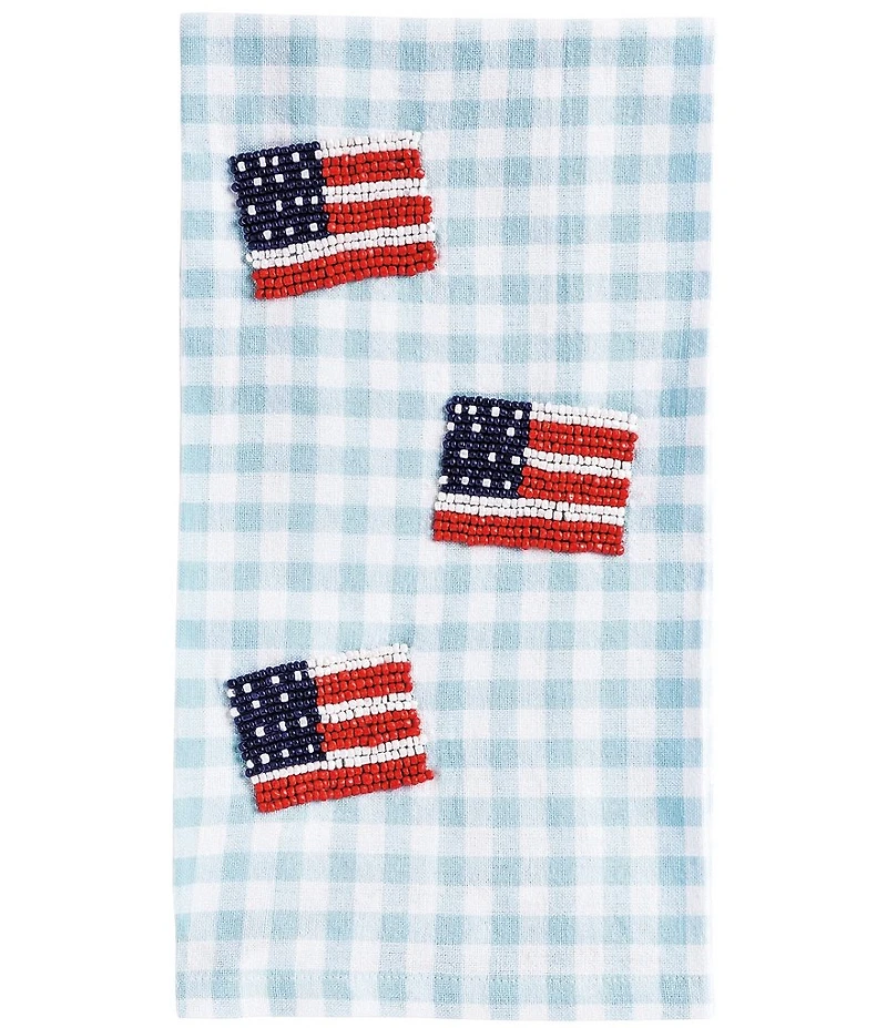 Mud Pie American Collection Flag Beaded Kitchen Towel