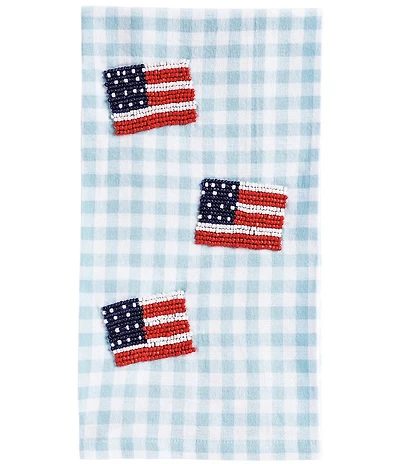 Mud Pie American Collection Flag Beaded Kitchen Towel