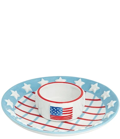 Mud Pie Americana Collection Chip And Dip Set