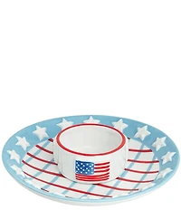 Mud Pie Americana Collection Chip And Dip Set