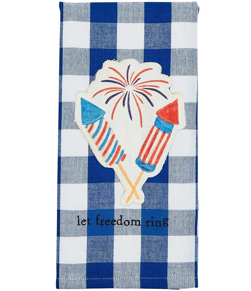 Mud Pie Americana Collection Firework Patch Kitchen Towel