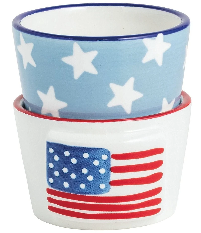 Mud Pie Americana Collection Flag Ramekin Set