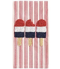 Mud Pie Americana Collection Ice Pop Beaded Kitchen Towel