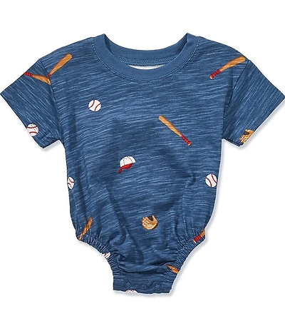 Mud Pie Baby Boys Short Sleeve Baseball Bodysuit