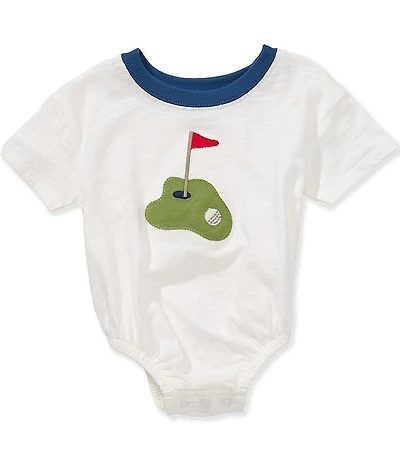 Mud Pie Baby Boys Short Sleeve Golf Applique Bodysuit