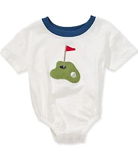 Mud Pie Baby Boys Short Sleeve Golf Applique Bodysuit