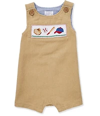 Mud Pie Baby Boys Sleeveless Sports Embroidered Smocking Jon Jon Shortall