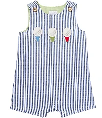 Mud Pie Baby Boys Sleevless Striped Golf Jon Jon Shortall