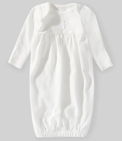 Mud Pie Baby Boys Christening Crochet Cross Gown