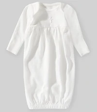 Mud Pie Baby Boys Christening Crochet Cross Gown